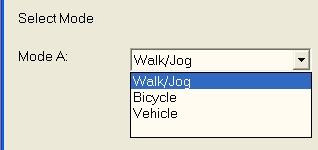 There are 3 options you can choose, including Walk/Jog, Bicycle, and