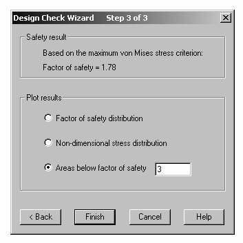 Figure 2-28: Third of three windows in the Design Check wizard Use this window to determine how to plot the results.