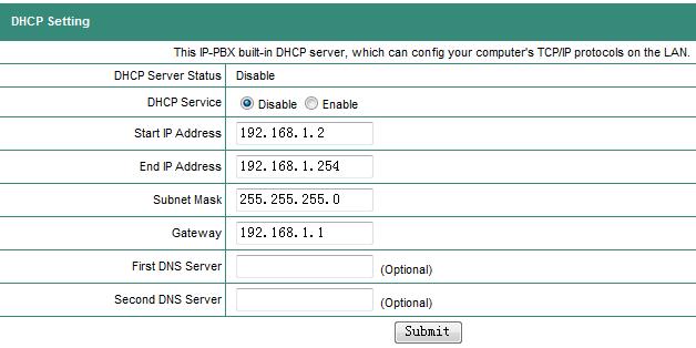 8.1.4 DHCP Server The embedded DHCP server in NAT will automatically assign IP address to the network devices.