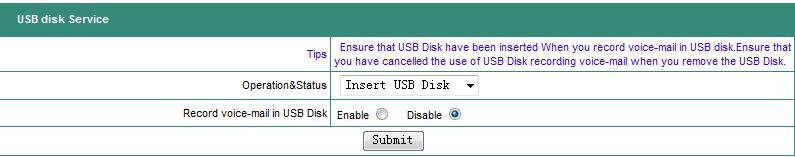 2.7 Admin Account 8.2.8 USB Disk Setting When you need
