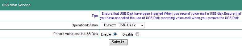 follows; (1) Insert USB disk (2) Select Insert USB Disk