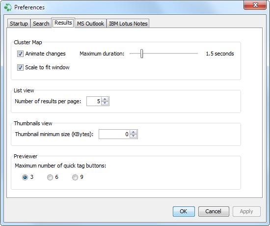 The List View setting defines the number of items to be displayed on a single results page when the List View mode is used in the Details pane.