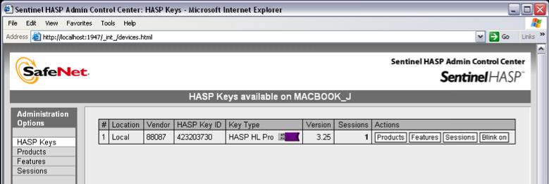 The HASP License Manager Service hasplms.