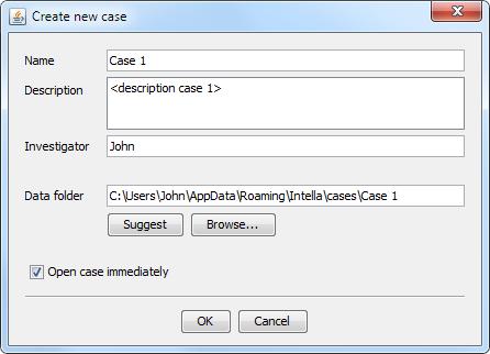 with accessing the dongle, but also that your dongle needs to be updated to run with this Intella version. 7.1.1 Creating a new case To create a new case, select New... in the Case Manager window.