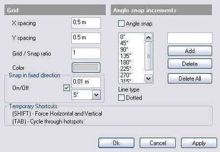 2 Interface 103 2.12. Screen setting Screen setting parameters you find in the File menu - Preferences General dialog. 2.12.1. Snap grid A grid with arbitrary division can be visualized that helps orientation on the drawing.