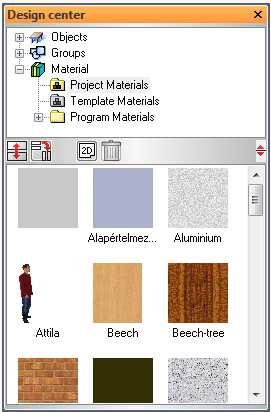82 2.11 Window handling Tree view window Toolbar Content window The Design Center consists of three main parts: Tree view window, Toolbar, and Content In the Tree view window you can choose the