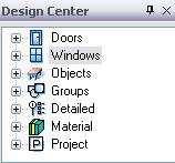 86 2.11 Window handling Select the object to be deleted and drag it to the Trash icon of the Object manager:. 2.10.9.2. Selecting object from object library The openings, objects, profiles, groups,