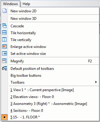 94 2.11 Window handling Accordingly, this setting affects the shadows: in the Image 3D window in any 3D window On the rendered images.