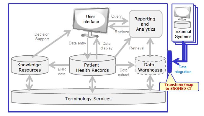A Reference Terminology for Data Integration Benefits Patient data may be integrated from a variety of structured and unstructured sources, including hospital health record systems and mobile devices