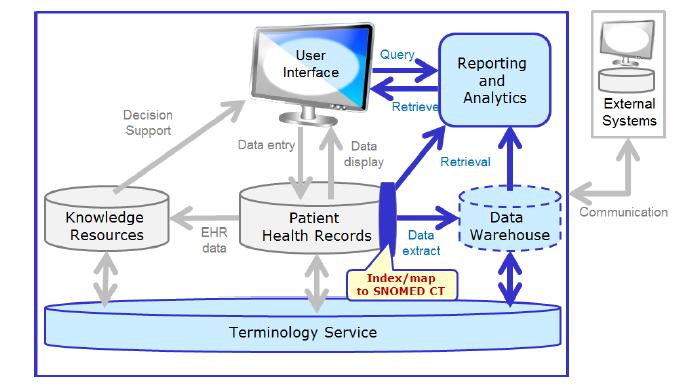 An Indexing System for Data Retrieval Benefits Supports research and analysis in a local system or shared data warehouse Supports use of SNOMED CT for analysis and reporting For identification of