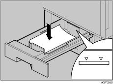 Setting Up Loading Paper The following describes how to load paper into the standard paper tray (Tray 1). Do not pull out the paper tray forcefully. If you do, the tray might fall and cause an injury.