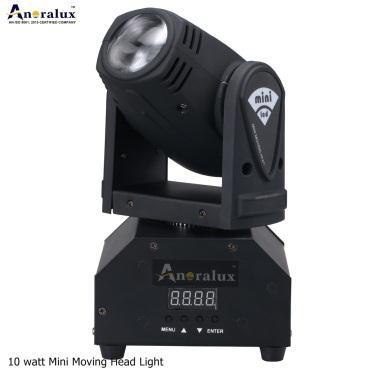 AL-MHBL-004 10W LED Moving Head Spot Light Power Supply: AC100-240V, 50-60Hz; Power Consumption: 60W LED Source: 1pcs*10W LUMINUS LED white Beam Angle: 12