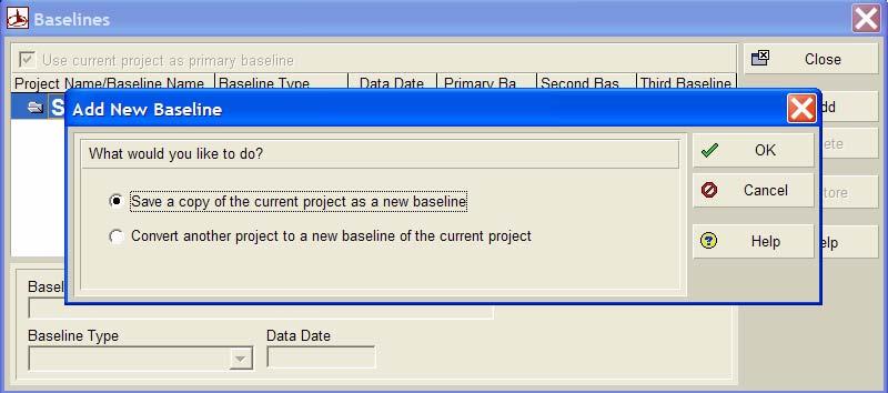 Section 7: Baselining a Project This section describes the steps necessary to create a baseline of the project plan and how to perform baseline schedule comparisons.