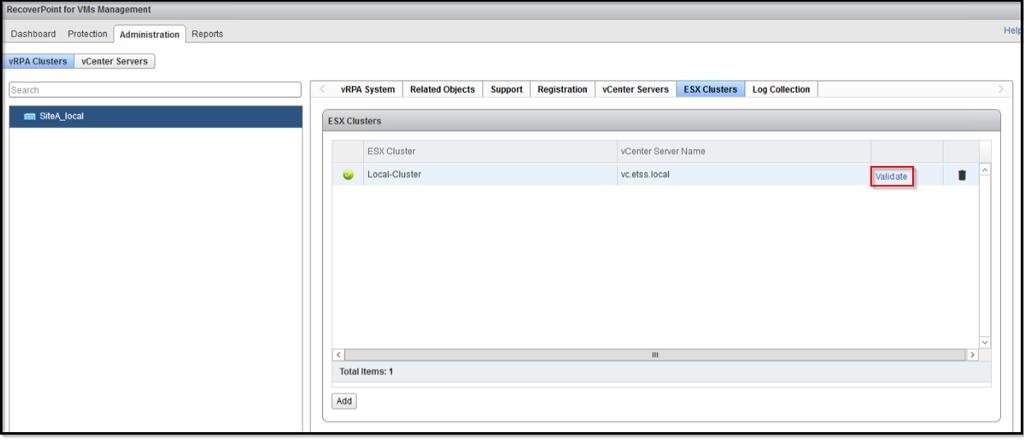 Register ESXi cluster for replication 4. Select the ESX cluster from which to replicate VMs, and then click OK. 5.