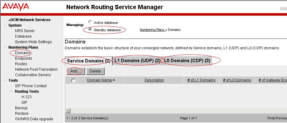 5.2. NRS/SPS domain, End Points, Routing Information Configuration This section explains the configuration of NRS/SPS that will be required to facilitate communication between the CS1000 and