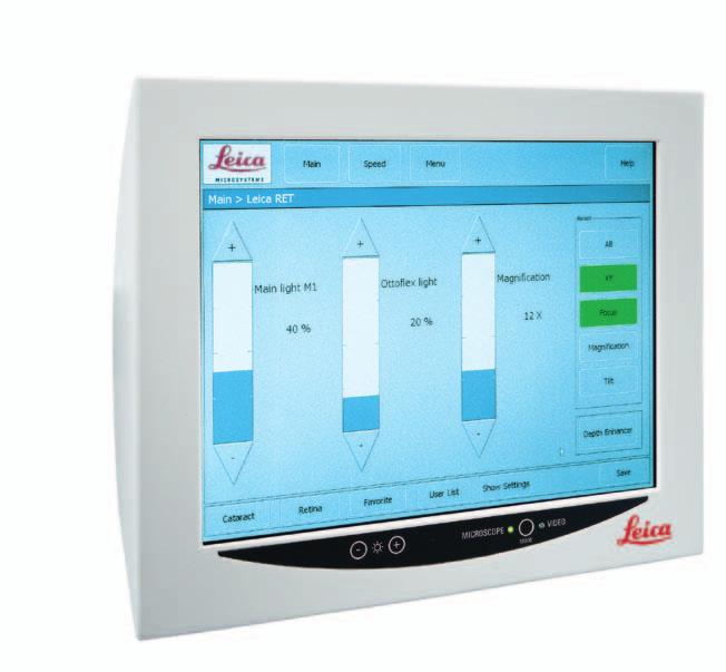 Take Control Simple, straightforward control The touchscreen control unit provides many innovative features, and is very user friendly for the operating room staff.