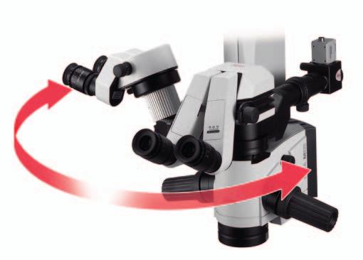 The easy side-to-side quick change of the assistant observer optics saves time between cases, increases efficiency