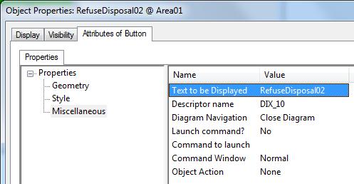 Exercise 10: Create and deploy Faceplates 7. In the Refusedisposal02@Area01 properties form, click the Attributes of Button tab. In the left pane, click Style.