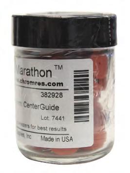 Marathon Marathon are prepierced to channel the needle through the same spot with each injection, which helps eliminate the common type of coring that may occur on the first injection.