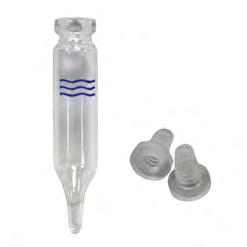 design for easier syringe penetration Insert available for small-volume sampling; fits into the cap 1 ml 8 x 40 mm Crimp Top Vials & Caps For Waters 96 Vial Tray Tapered bottom for microsampling work