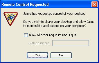 To Request Control of a Participant s Desktop 1. In the Participants window, select the participant from whom you wish to request desktop control.