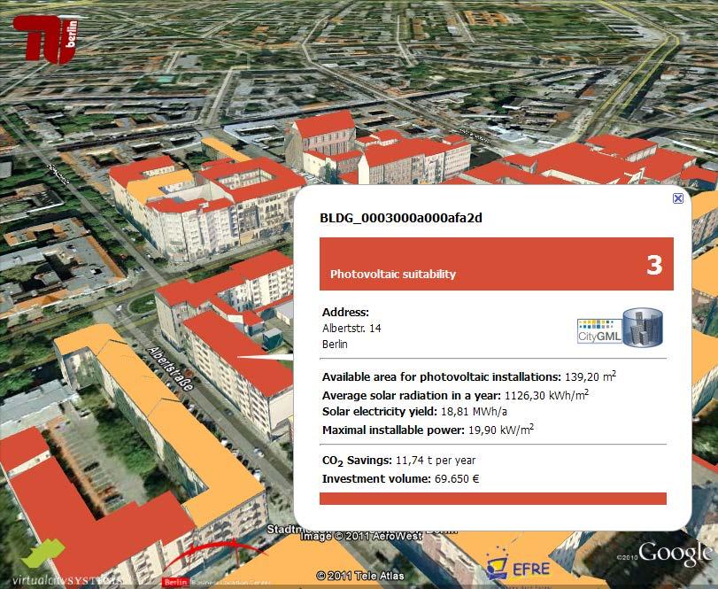 City of Berlin 3D City Model Implemented by TU