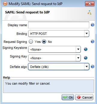 Enter a name for the issuer (for example, DenyAll) same as entered in step 8 of Configuring SAM for SAML-based User Federation on page 10.
