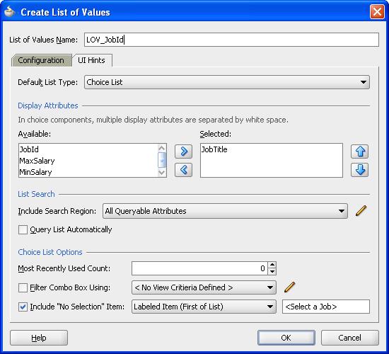 VC page View Criteria dialog Defines the WHERE