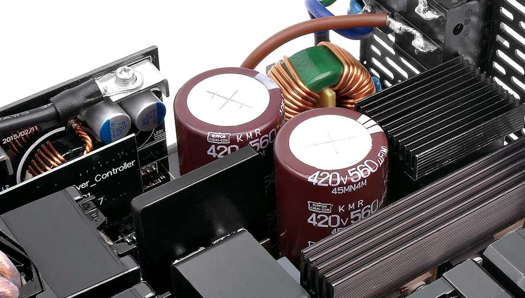 100% All Japanese Capacitors The Toughpower irgb PLUS 1250W Titanium features 100% high quality Japanese