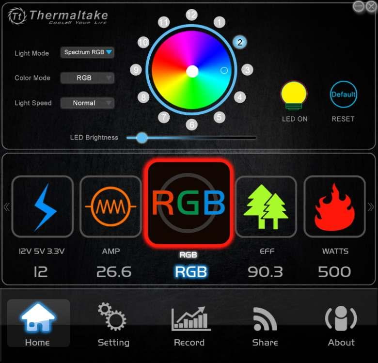 DPS G PC App RGB LED Control The first irgb PSU series introduced by Thermaltake install with a patented circular 16.