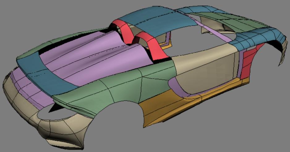 And you might also notice that I have only modeled the left half of the car.