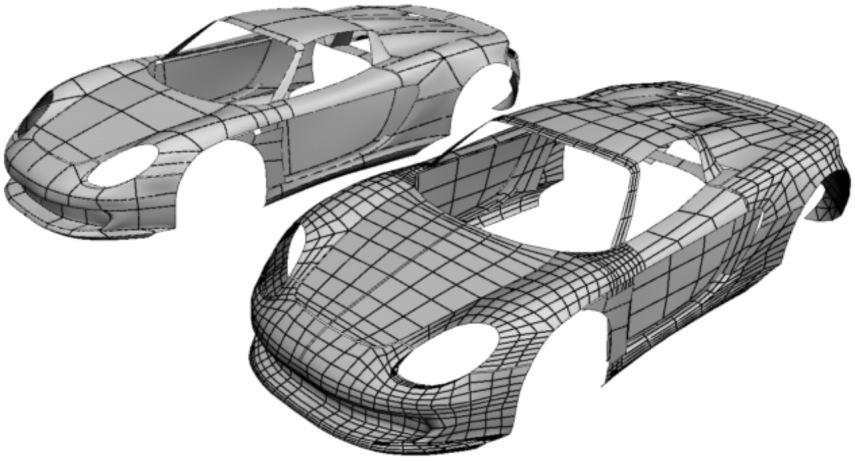 7 What you achieved : There is nothing to tell as all is revealed by the following pictures. The image to the right demonstrates the difference in spline modeling & polygonal modeling.