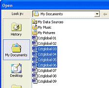 - ECDL MODULE 3 (USING OFFICE XP) - MANUAL٩PAGE To select multiple files (to open) which are not in a continuous block Click on the Open icon, which will display the Open dialog box.