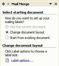 Word Processing (104) Page 75 MAIL MERGE STEP 2 OF 6: - CHANGE DOCUMENT LAYOUT In the
