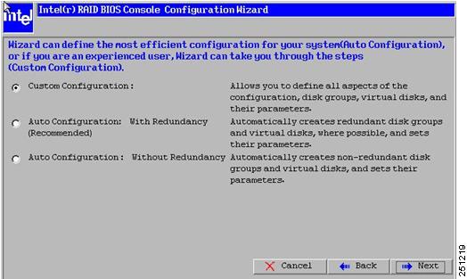 Figure 4-13 RAID BIOS Console Configuration Wizard Step 14 On the Continuing Console