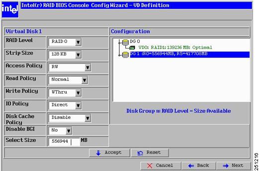 Removing and Replacing a Hard Disk Drive Chapter 4 Step 17 On the Virtual Disk Configuration Wizard, Figure 4-17,