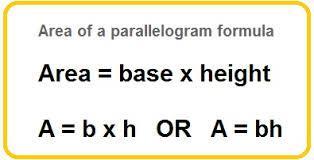 Sec 11-1 Areas of Parallelograms Area of Parallelograms formula Example of