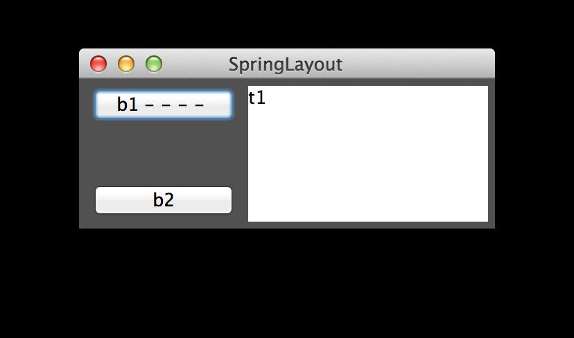 Struts and Spring Layout Layout specified by marking aspects of widgets that are fixed vs.
