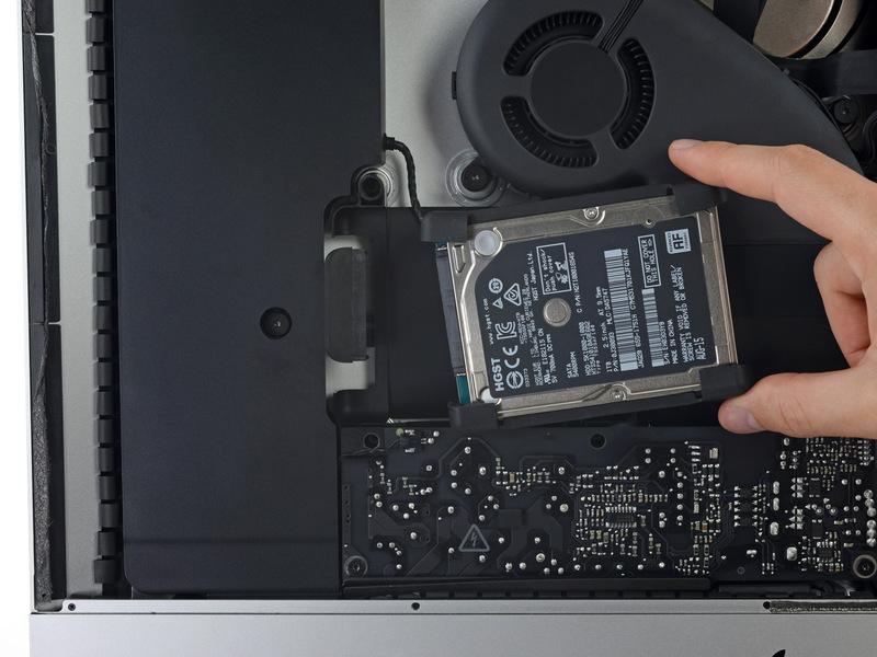 Remove the hard drive assembly from the imac.