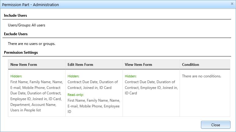 Column/View Permission User Guide Page 21 b. Select the permission part you want to delete by either clicking Delete. 4.