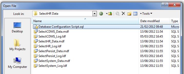 7. Next, click File, Open, File and browse to the script file alongside the data files.