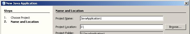 First NetBeans IDE Project 2) In the New