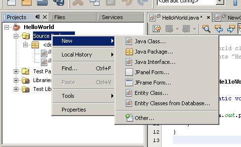 Creating Files NetBeans IDE 6.