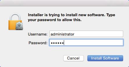 3 INSTALLATION IN MAC OS X 10 Enter the name and password, and click [OK].