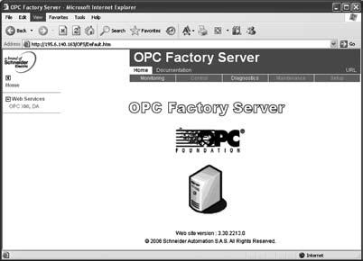 Introduction (continued) Modicon M0 OPC data server software OPC Factory Server (OFS ) Supported architectures The OFS server allows four access modes: bba purely local mode bbremote access from an