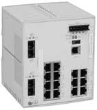 Managed switches, and ports, copper twisted pair and fiber optic x 0/00BASE-TX ports x 0/00BASE-TX ports x 0/00BASE-TX ports RJ Shielded twisted pair, category CAT E 00 m x 00BASE-FX ports Duplex SC