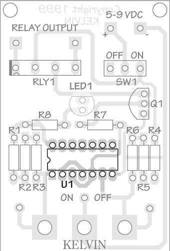 Transistor Driver Flip-Flop S 1 2 U1A 3 Q LED1 RLY1 A K OUT B R 5 6 U1B 4 IN R7 1.