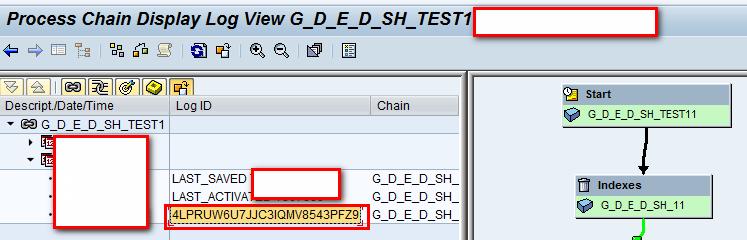 The date entered is included for log deletion Log-ID of a process chain You can either provide the above details or delete the log for a process chain via log ID.