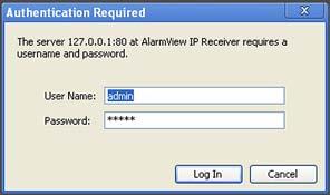 Open a web browser; type the server s IP address. The login screen opens.
