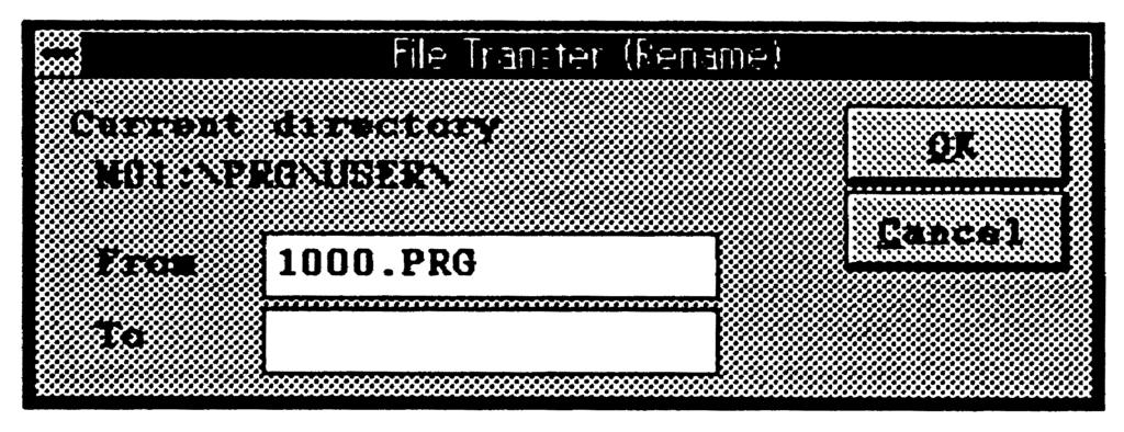 28 File Transfer (Delete) window (3) Click the [OK] button. The file will be deleted. The File Transfer (Delete) window will close. File rename The file name is changed.